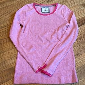 New Mini Boden Long sleeve top-pink-size 11-12- GREAT staple piece!